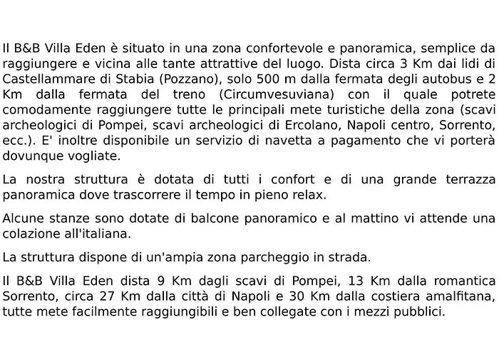 Eden Bed & Breakfast Gragnano